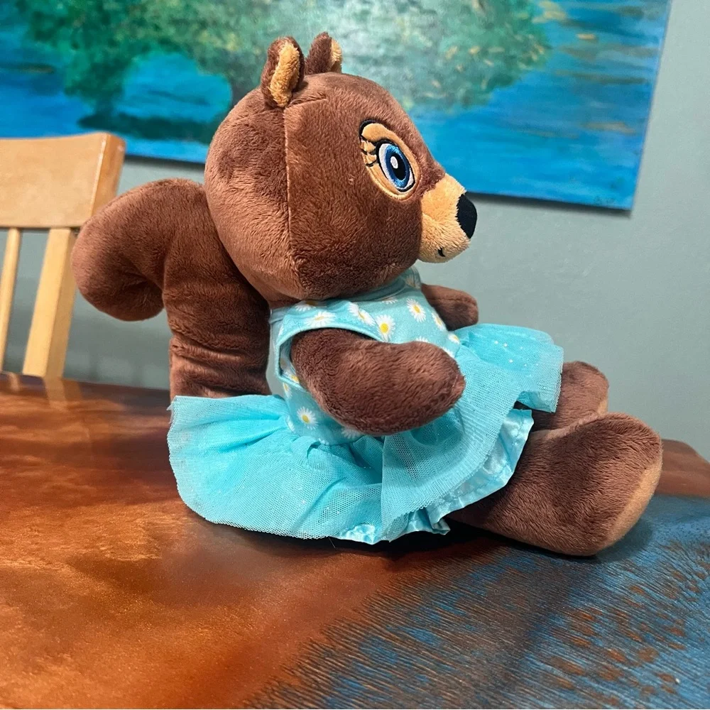 Build a Bear great Wolf Lodge, Sammy the squirrel plush with blue dress